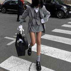 BXOXO Y2K Low Waist Mini Skirt With short lining Sexy A-line Package Hips Mini Short Skater Party Femme Gray Black