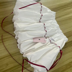 Bxoxo White Lace Up Mini Skirt Women Summer High Waist All Match Bud Skirts Y2K Korean Sweet Preppy Patchwork A Line Skirts New