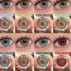 BXOXO New Color Contact Lenses 2PCS Blue Spectacle Lenses Brown Natural Lenses Green Fashion Contact Lenses Red Lenses