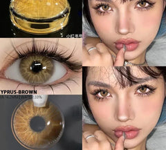 BXOXO 1 Pair New Natural Colored Contact Lenses for Eyes Fashion Blue Eye Lenses Brown Lenses Yearly Lenses Green Eye Lenses