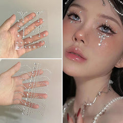 BXOXO New Diy Eyes Face Self Adhesive Makeup Temporary Tattoo Beauty Diamonds Jewels Stickers Festival Body Art Decor Nail Diamond