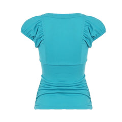 BXOXO Japan Style Solid Cute Button O-Neck T-Shirts Summer Sweet Chic Basic Blouses Fashion Trendy Clothes
