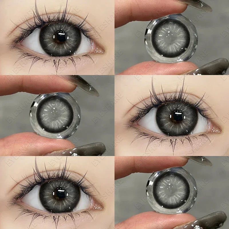 BXOXO 1 Pair New Colored Contact Lenses for Eyes Korean Lens Natural Big Eye Lenses Brown Lenses Blue Eye Contacts Red Lenses
