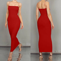 BXOXO New Summer Women's Dress Long Sling Dresses Club Sexy Suspender Dress