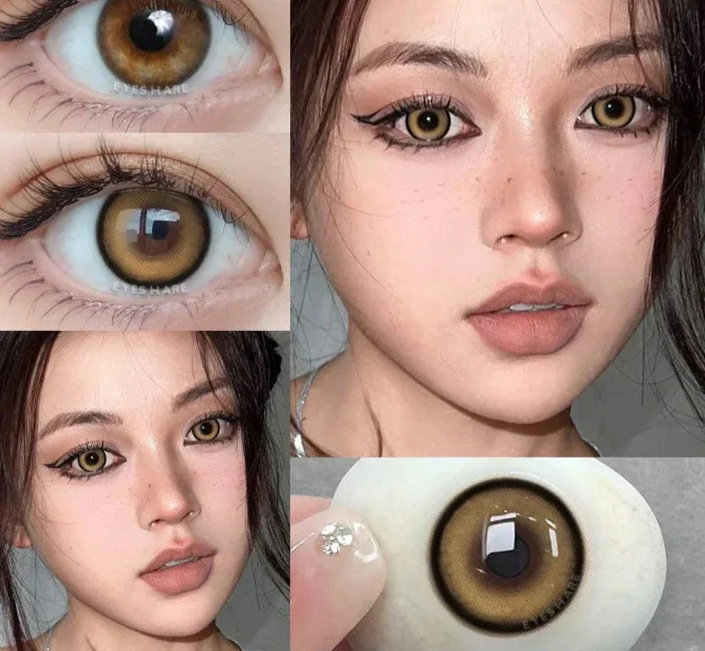 BXOXO 1 Pair Colorcon Korean Lenses Color Contact Lenses for Eyes Purple Lenses Blue Eye Lenses Brown Lenses Yearly Contacts