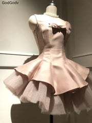 BXOXO Summer French Vintage Elegant Design Woman Dress Sweet Off Shoulder Retro Mini Dress Female Bow Fairy Party Chic Outfits 2025