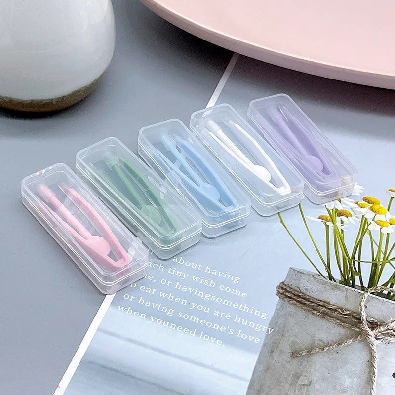 BXOXO 1 Set Contact Lens Inserter Wearing Tool Contact Lenses Tweezers Suction Stick Travel Kit for Eye Care Contact Lens Accessories
