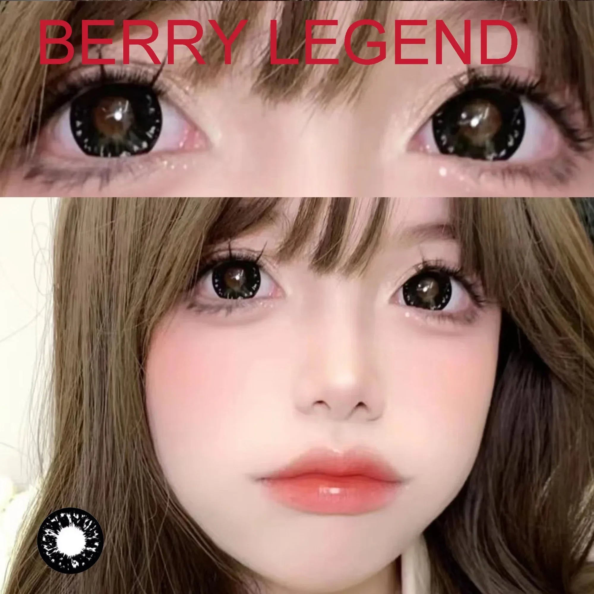 BXOXO 14.50mm Soft Contacts Lenses for Eye Color Change with Power Dolly Eyewear Accessories lentes de contacto Berry Legend Black