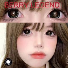 BXOXO 14.50mm Soft Contacts Lenses for Eye Color Change with Power Dolly Eyewear Accessories lentes de contacto Berry Legend Black
