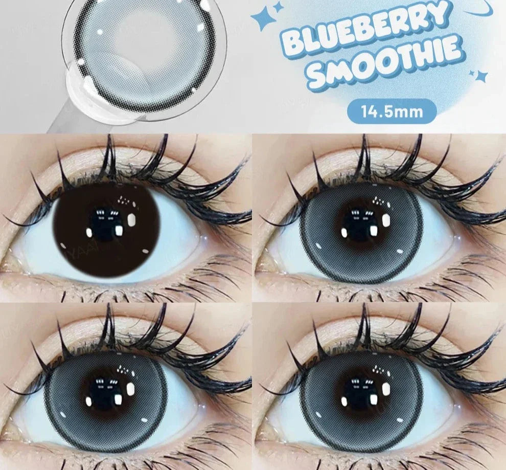 BXOXO 15mm Big Diameter Black Lenses 14.5mm Lenses Colored Contact Lenses for Eyes Big Eye Lenses Natural Look Lenses