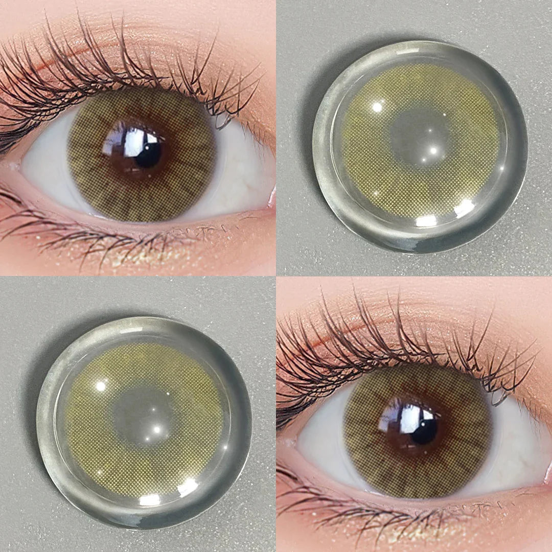 BXOXO Natural Contact Lenses with Degree Colored Pupils for Eyes Cosmetics  Lenses with Diopters Prescription Lenses Icy Gray Lens