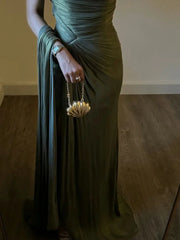 BXOXO  New Spring Summer Elegant Dress Women Fashion Vintage Sexy Dresses Solid Silm Sleeveless Folds Split Midi Dress