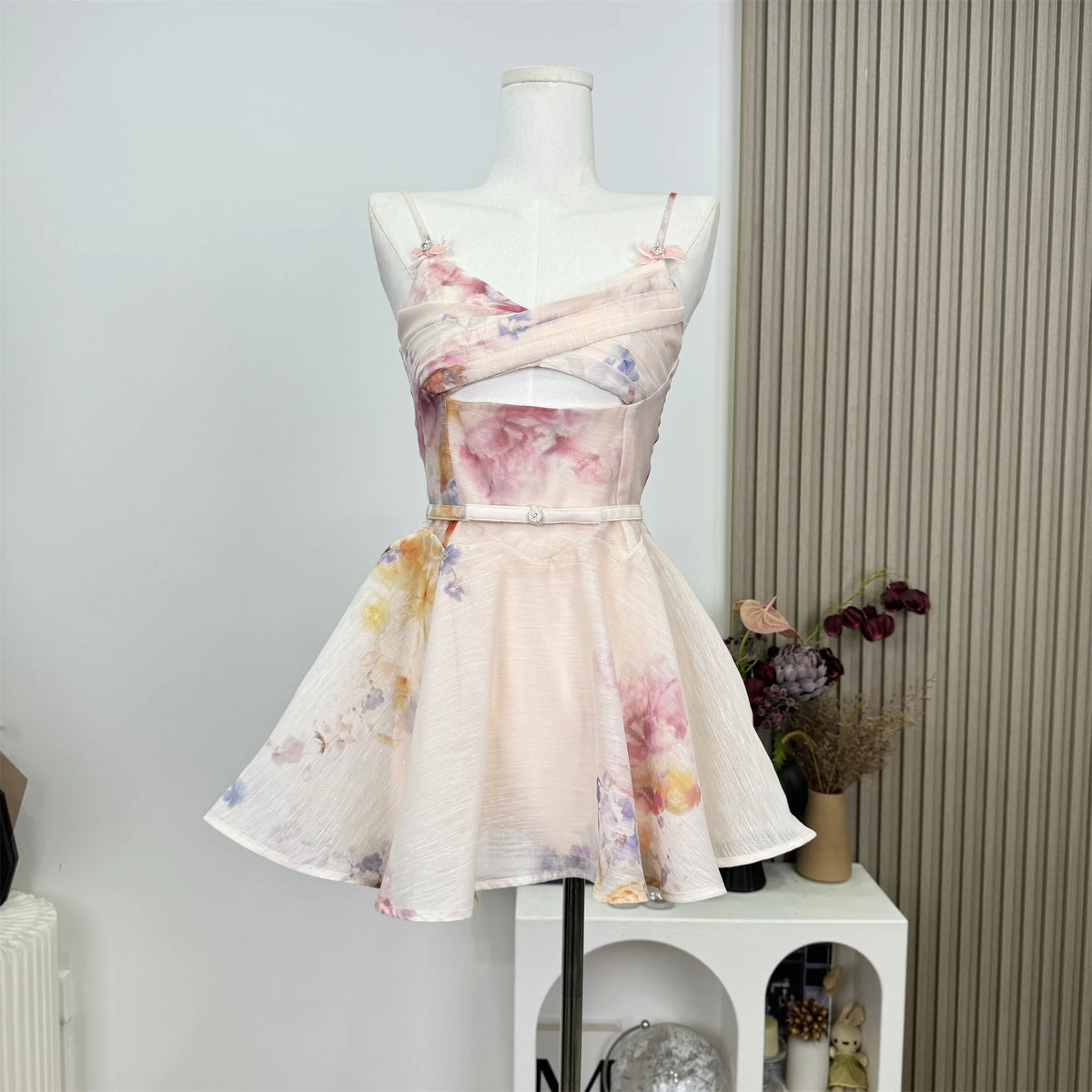 BXOXO Summer Women Evening Gyaru Coquette French Vintage Spaghetti Strap Dress Midi Hollow Out Frock One-Piece Old Money Banquet New