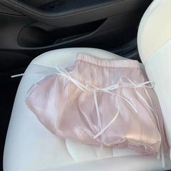 Bxoxo Fairycore Sweet Mini Skirt Women Pink Y2k Coquette Elegant Bow Short Skirts Kawaii Lace Patchwork Puffy Ruffle Skirts