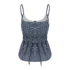 BXOXO Women Y2k Babydoll Cami Tops Ruffles Hem Spaghetti Strap Crop Tops Sleeveless Backless Peplum Shirts Summer Cute Tops