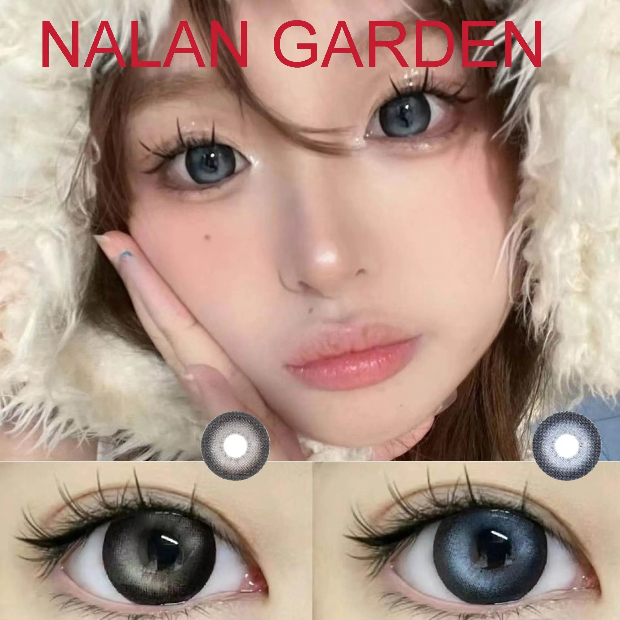 BXOXO 14.50mm Soft Eye Contact Lenses Women Men Fashion Makeup Accessories lentes de contacto Nalan Garden