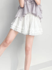Bxoxo Korean Women Sweet Skirt High Waist Fashion Elegant White Mini Skirts Preppy Style Edible Tree Fungus Sexy Dance Skirts New