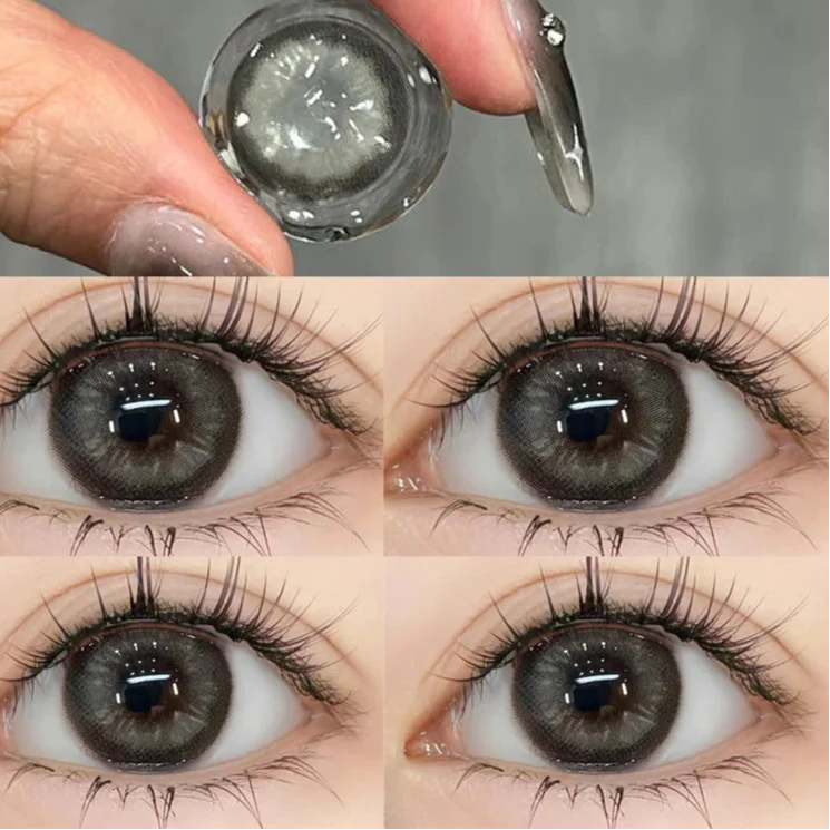BXOXO Contact Lenses for Eyes with Degree 1 Pair Big Eye Lenses Brown Lenses Fog Pearl Lens Korean Lenses Natural Lenses