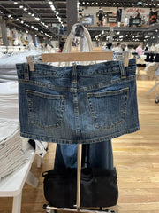 BXOXO American Vintage Denim Mini Skirts Women Summer Fashion High Waist Straigth Short Faldas Casual Fashion Streetwear Cotton Skirt