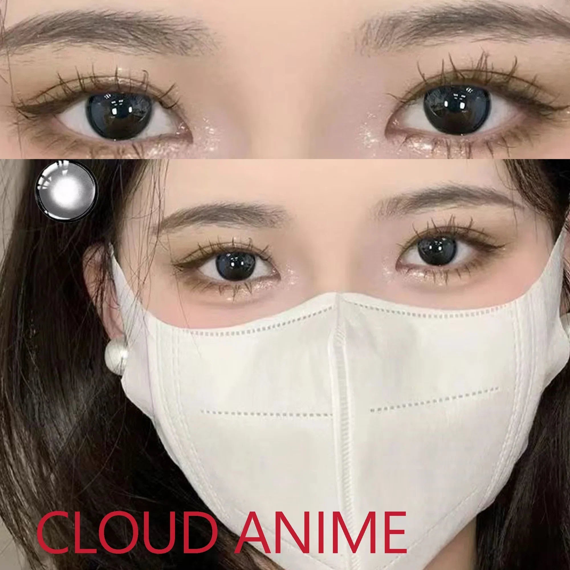 BXOXO Coslens Black Cosmetic 14.00mm Color Soft Contacts Lenses for Eyes Anime Accessories линзы для глаз цветные Cloud Anime Eyes