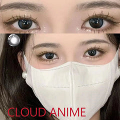 BXOXO Coslens Black Cosmetic 14.00mm Color Soft Contacts Lenses for Eyes Anime Accessories линзы для глаз цветные Cloud Anime Eyes