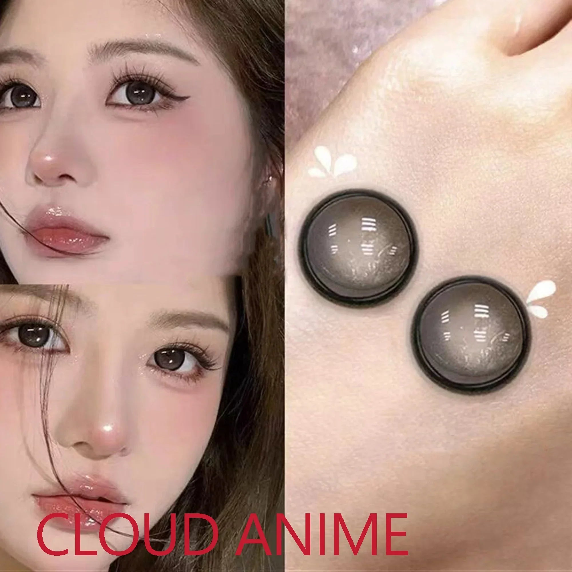 BXOXO Coslens Black Cosmetic 14.00mm Color Soft Contacts Lenses for Eyes Anime Accessories линзы для глаз цветные Cloud Anime Eyes