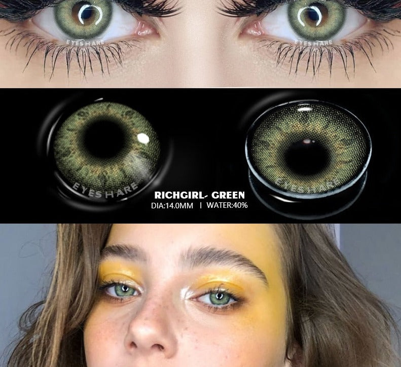 BXOXO Color Lens Eyes 2pcs Natural Color Contact Lenses For Eyes Yearly Beauty Contact Lenses Eye Cosmetic blue Color Lens