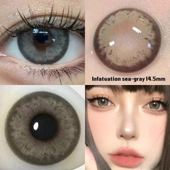 BXOXO 2pcs/pair Fashion Lenses Colored Contact Lenses for Eyes Beauty Pupils Color Lens Eyes Myopia Latest Multi Color Lenses