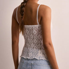 BXOXO Women's Lace See Through Cami Tops Y2K Vintage Sleeveless Spaghetti Strap Ruched Front Camisole Slim Fit Tank Tops