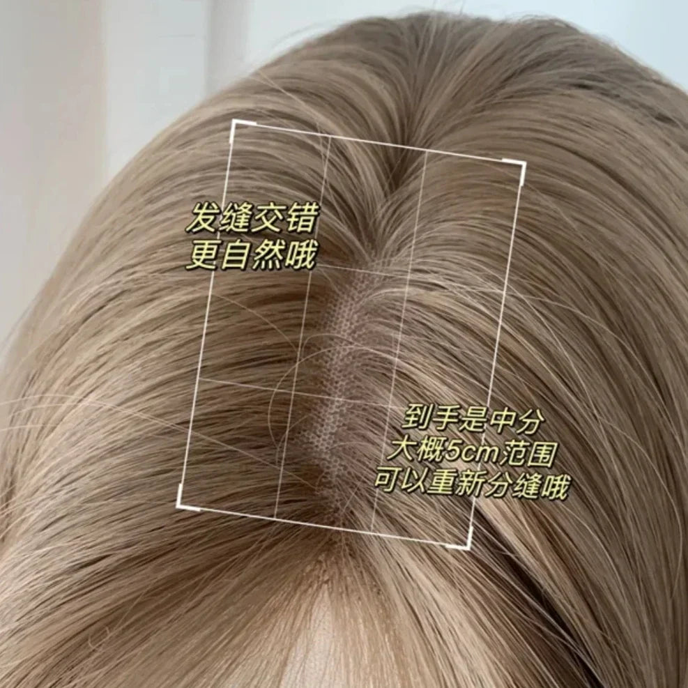 BXOXO Light Brown Wig for Women Long Wavy Hair Synthetic Wig for Daily Life Cosplay Lolita Heat Resistant Headband Wigs