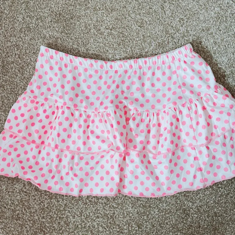 BXOXO Vintage Y2K Harajuku All-match Casual Women's Skirt Emo Girls Punk Hip-hop Rock Fashion Lace Bow Chic Aesthetic Sweet Mini Skirt