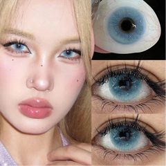 BXOXO 1 Pair Color Contact Lenses for Eyes Anime Makeup Accessories Comic Tears Cosplay Lense Blue Lenses Green Eye Lenses