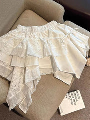 Bxoxo Y2K Plaid Patchwork Skirt Women Vintage Casual High Waist Streetwear Mini Skirts Retro Harajuku American Irregular Skirt