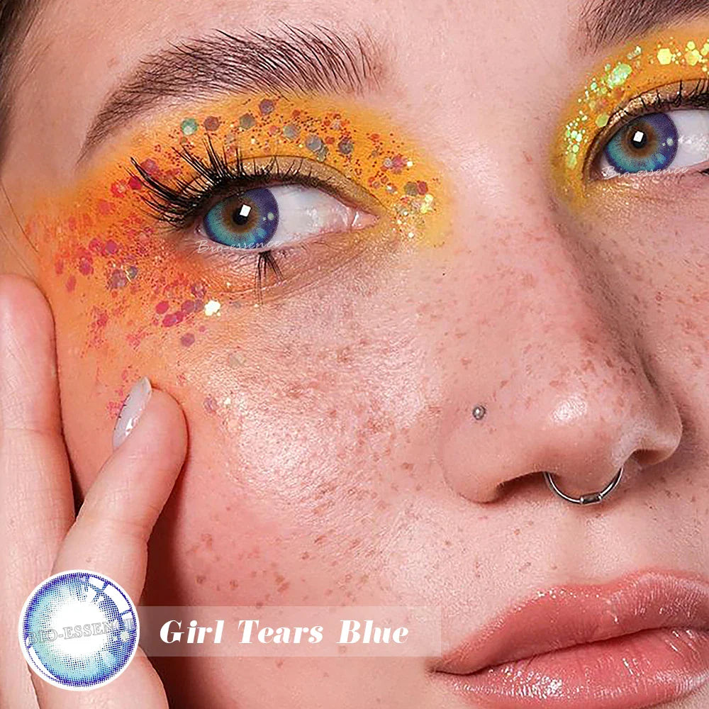 BXOXO 1 Pair Colored Contact Lenses Natural Look Brown Eye Lenses Gray Contact Blue Lenses Fast Delivery Green Eye Lenses