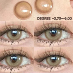 BXOXO Contact Lenses for Eyes with Degree 1 Pair Big Eye Lenses Brown Lenses Fog Pearl Lens Korean Lenses Natural Lenses