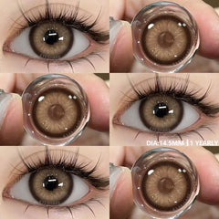 BXOXO Colored Contact Lenses 1pair Natural Eye Lens Blue Eye Lenses Brown Lenses Gray Pupils Yearly Cosmetic Green Contacts