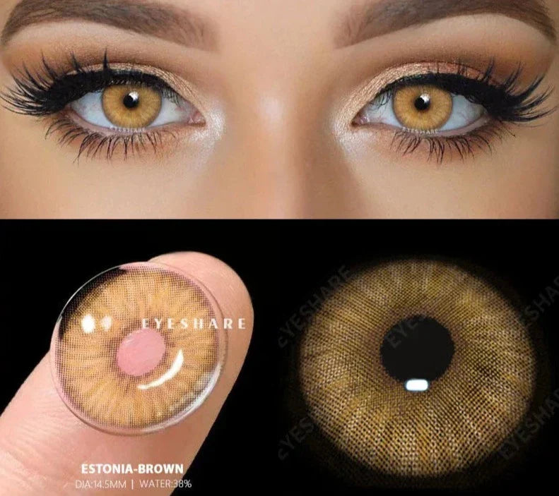 BXOXO Coloured Contact Lenses for Eyes 1pair Gray Pupils Lens Blue Eye Lenses Green Lens Yearly Brown Contacts Cosmetic Lens