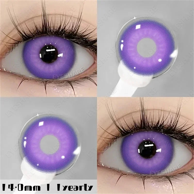 BXOXO New Fashion Color Contact Lenses for Eyes Anime Blue Eyes Contacts Lense Colorful Makeup Eyes Lenses Yearly 2pcs/pair