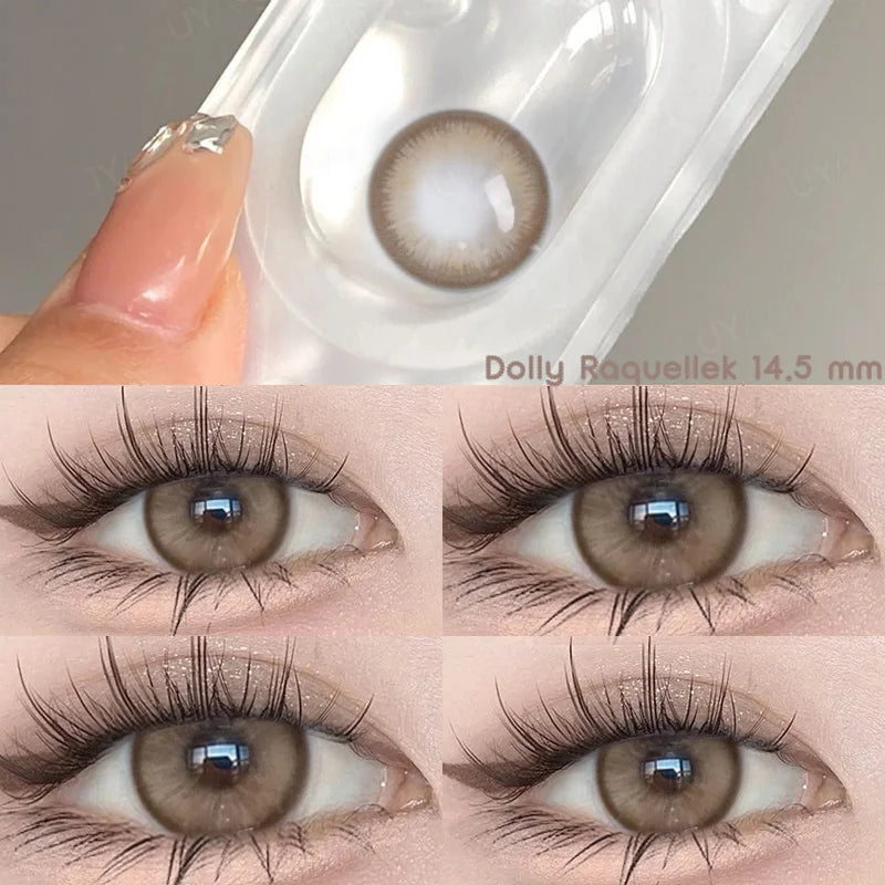 BXOXO Color Contact Lenses with Diopters Color Lens Korean Lenses Grow Eye Natural Colored Eye Lenses Myopia Black Lenses
