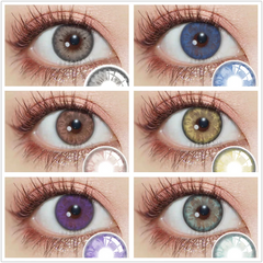 BXOXO Natural Color Contact Lenses for Eyes 2pcs GEM Series Colored Lens Blue Pink Contact Lens Yearly Cosmetic Contact Lens