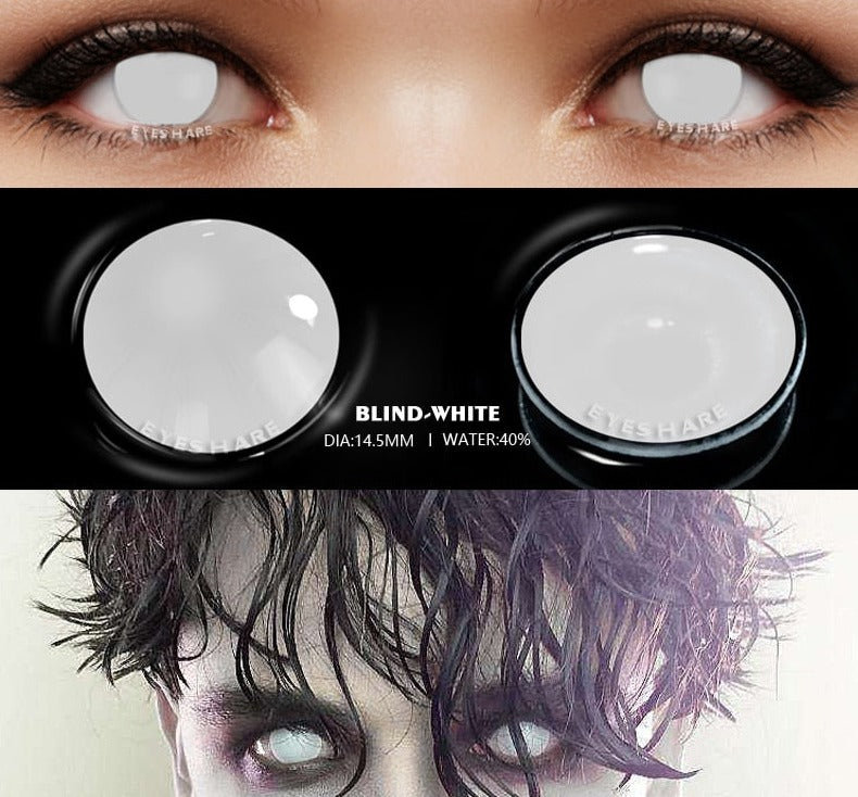 BXOXO 1pair Halloween Cosplay Color Contacts Lenses For Eyes Blue Black Colored Lens Anime Yearly Beauty Makeup Contacts Lens