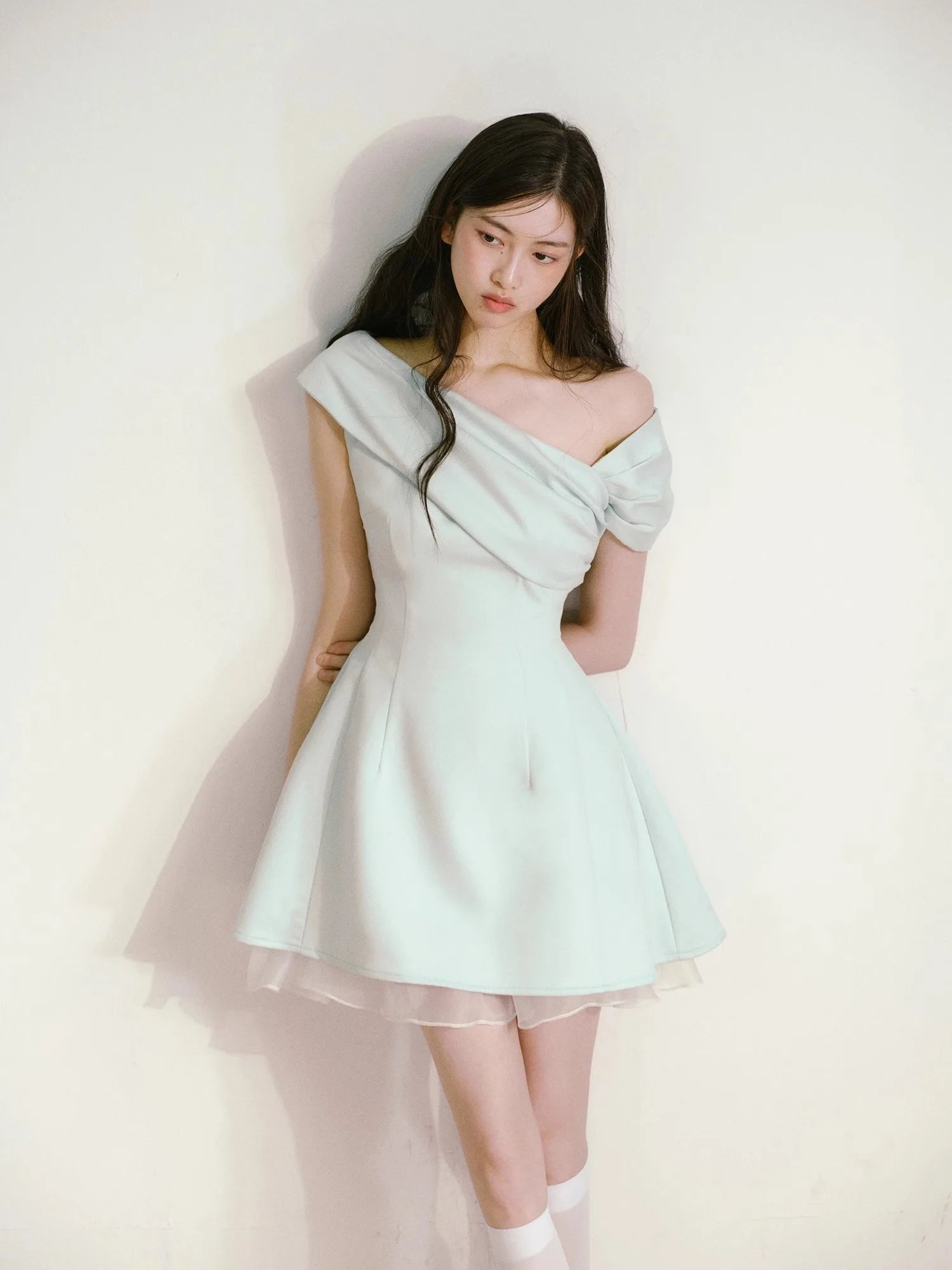 Bxoxo Women's Y2K Vintage Chic Dresses Summer 2025 New Asymmetrical Neck A-Line Inclined Shoulder Vestidos Party Prom Evening Dress