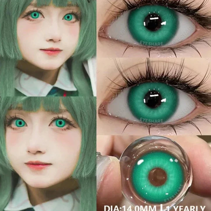 BXOXO 1 Pair Fashion Pink Cosplay Anime Lenses Color Contact Lenses for Eyes Cosmetics Purple Lenses Yearly Eye Contact Lens