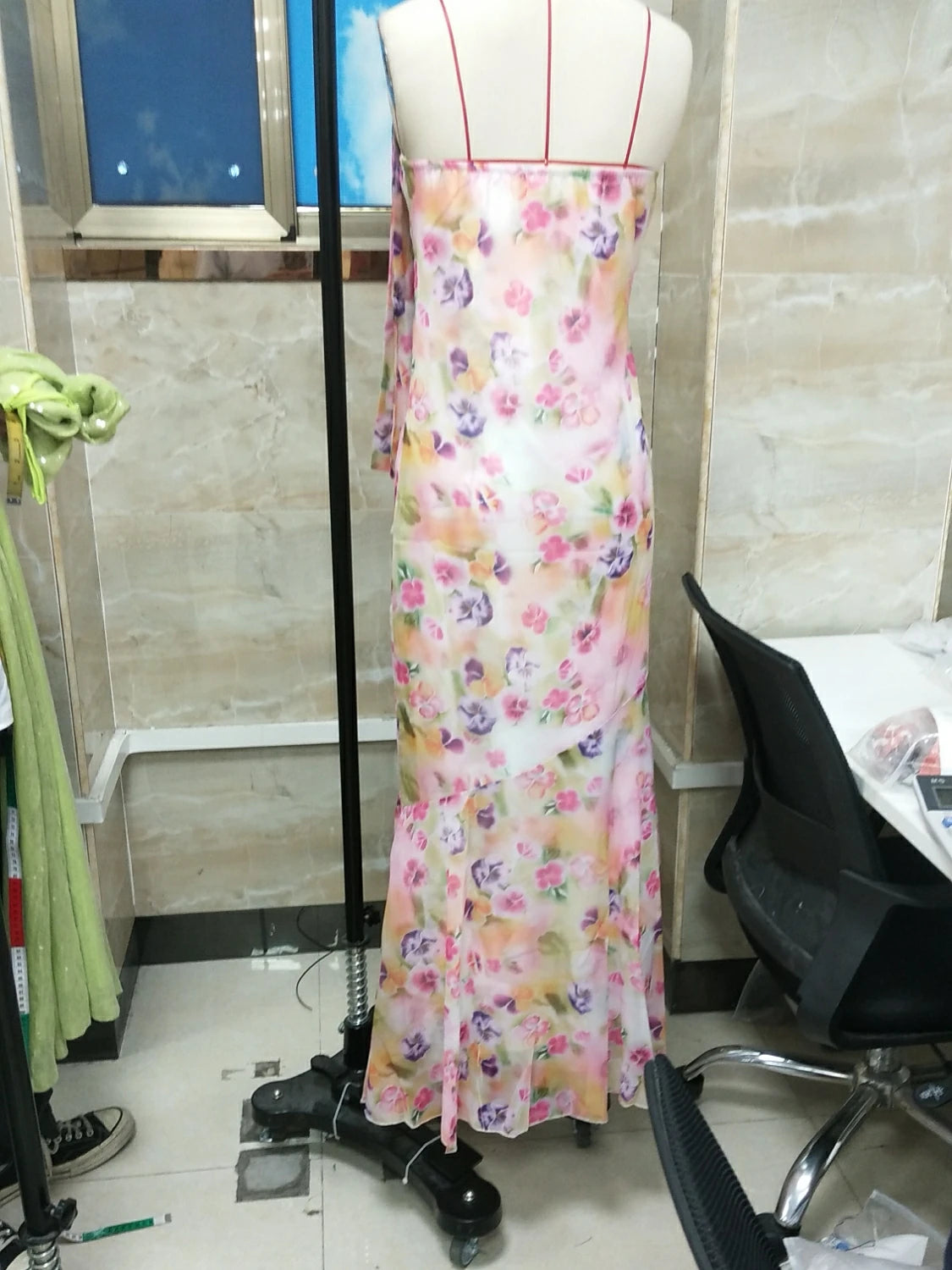 BXOXO Women Flower Tube Top Dress Slim Off Shoulder Sleeveless Long Bodycon Dress with Scarf Summer Formal Party Sundress