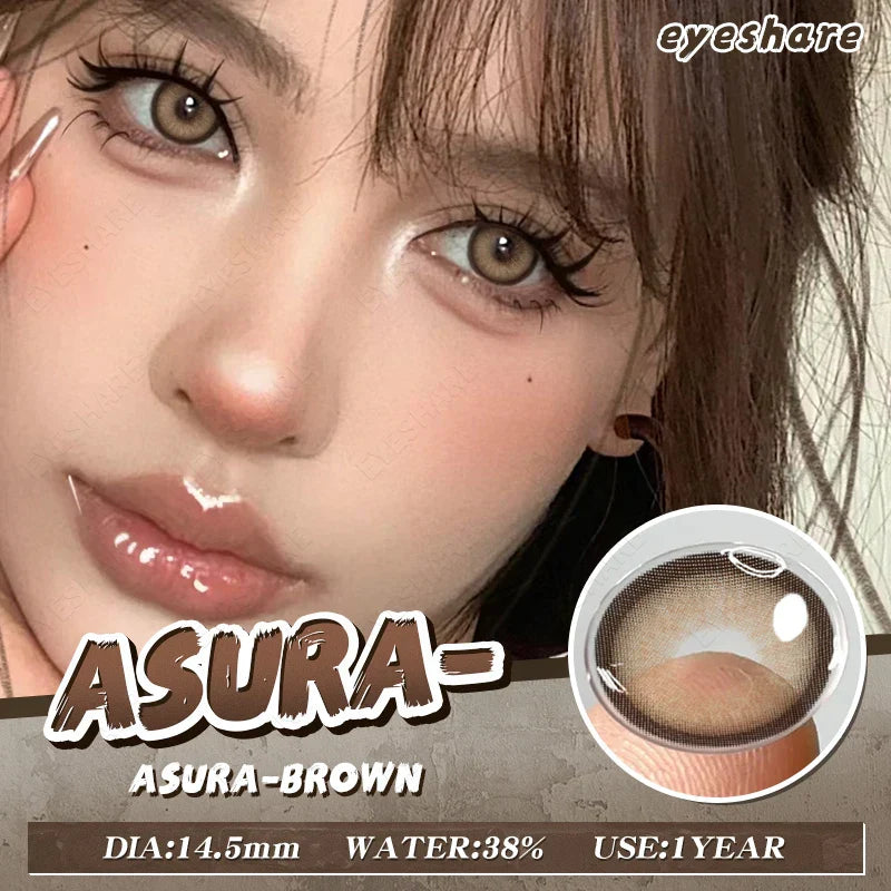 BXOXO 2pcs New Colored Contacts Lenses for Eyes Brown Eyes Contact Lenses Fashion Blue Eye Lens Yearly Makeup Contacts 14.5mm