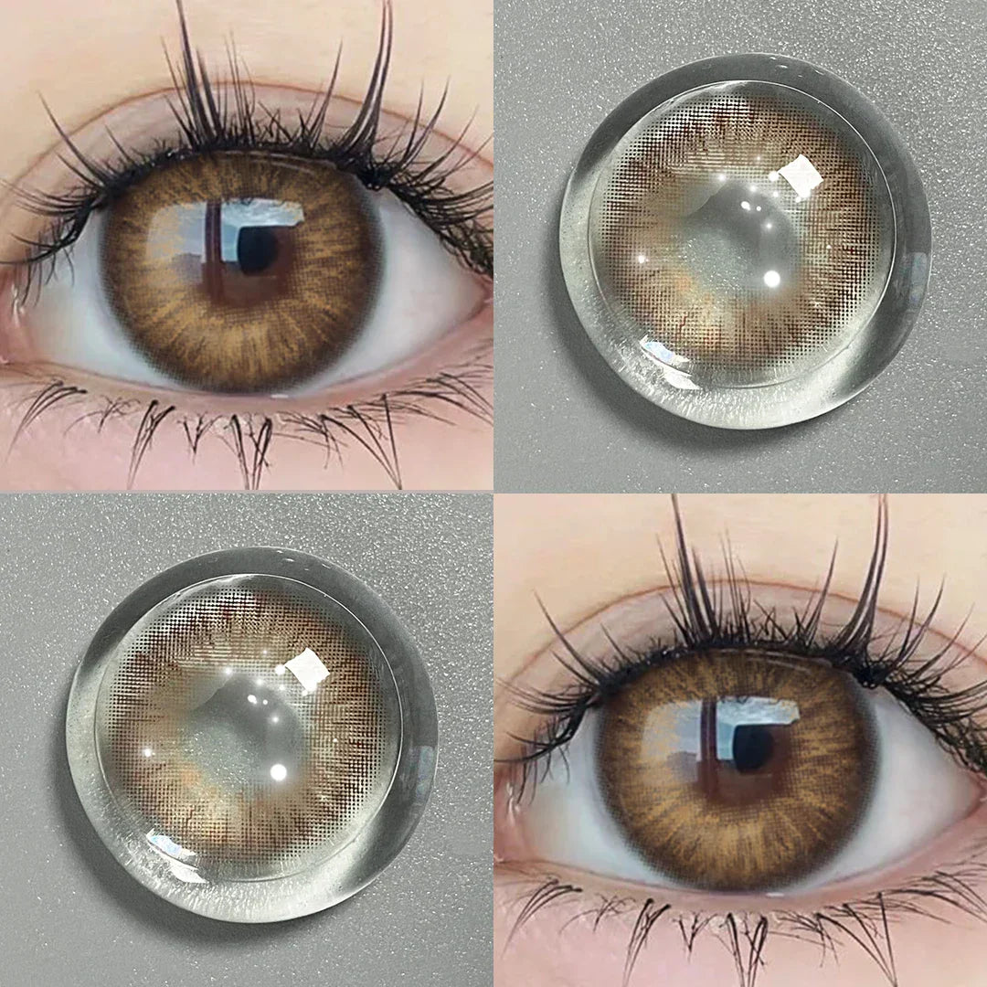 BXOXO Color Contact Lenses For Eyes Gray Prescription Lenses Contact Lenses with Diopters Colored Eye Lenses Beauty Pupils