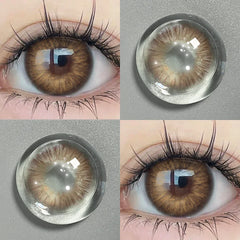 BXOXO Color Contact Lenses For Eyes Gray Prescription Lenses Contact Lenses with Diopters Colored Eye Lenses Beauty Pupils