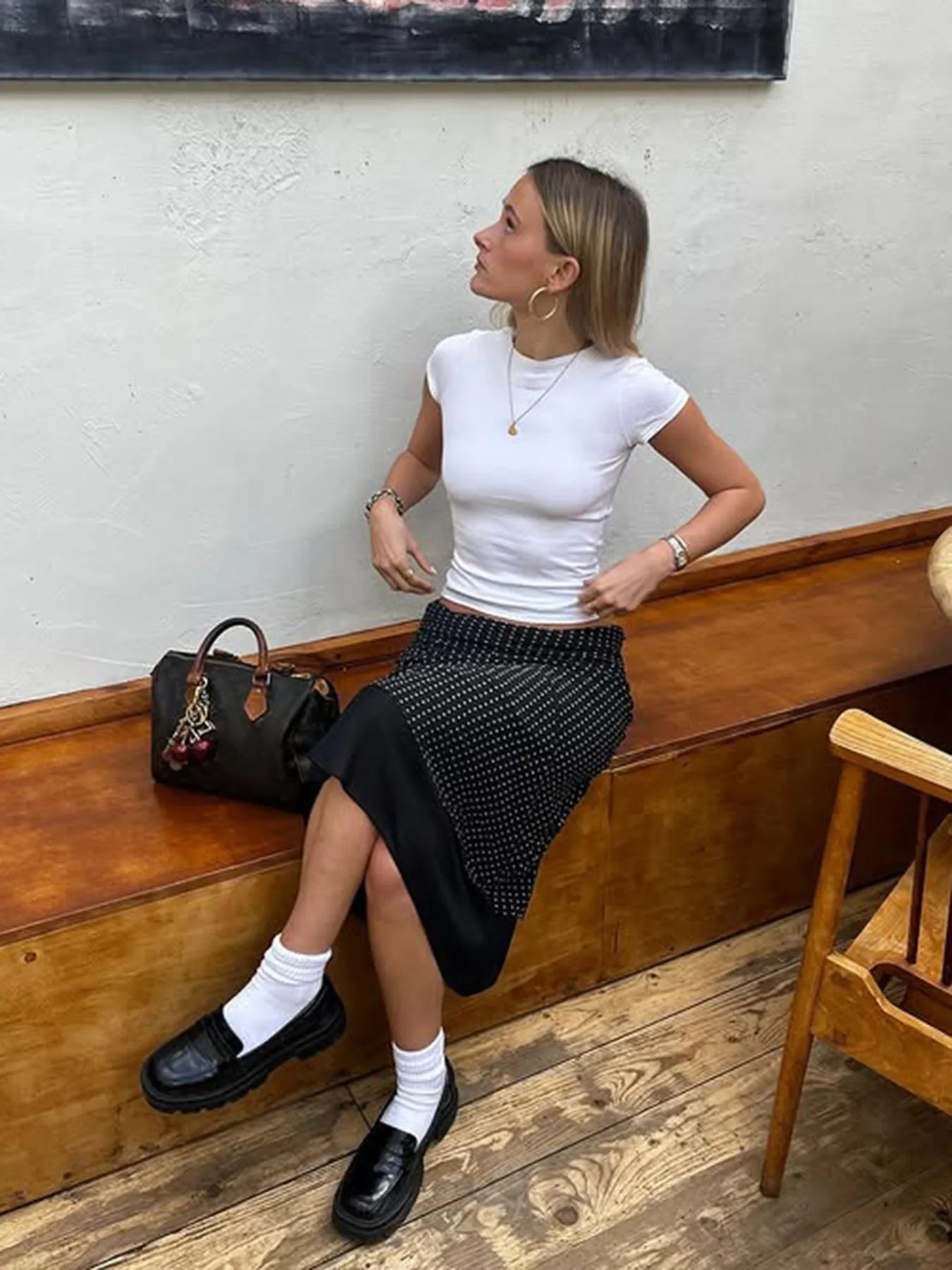 Bxoxo Polka Dot Mesh Long Skirt Summer Fashion Clashing Patchwork Slim Long Skirt Women Elegant Vintage Y2k Loose Long Skirt