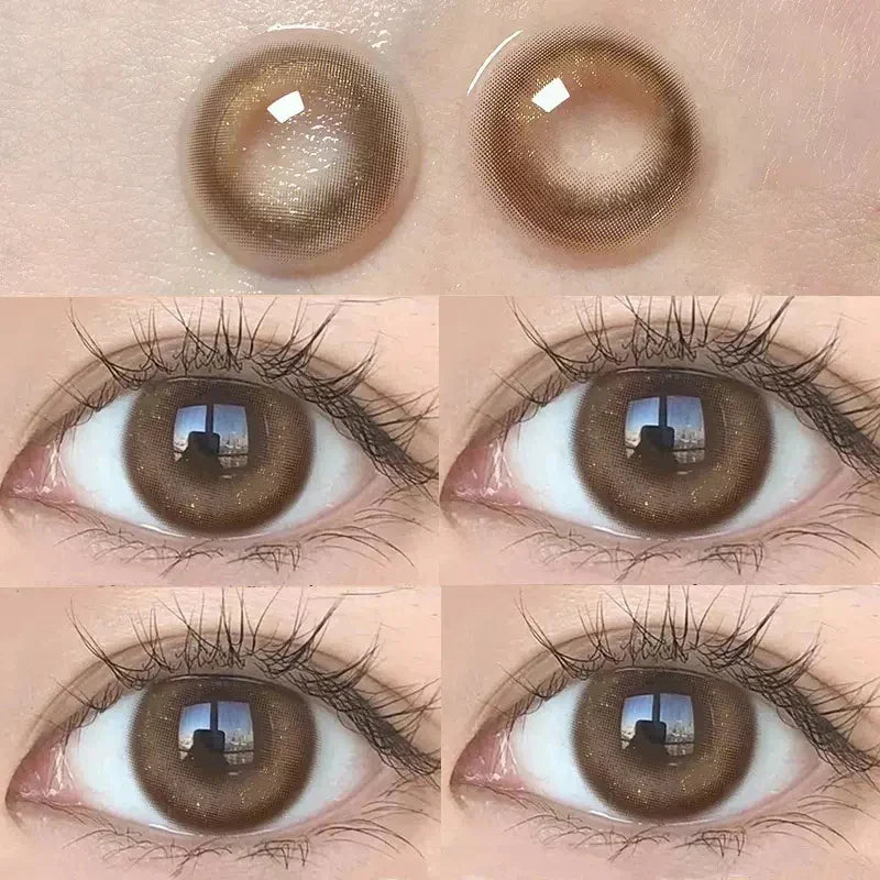 BXOXO 1 Pair Natural Colored Lenses for Eyes  baby Black Eyes Contacts Lens Beauty Pupil 1 Yearly  First Shipping