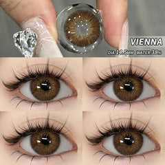 BXOXO 1 Pair New Fashion Blue Color Contact Lenses for Eyes Natural Brown Eyes Contacts Lenses Yearly Gray Colorful Eyes Lens